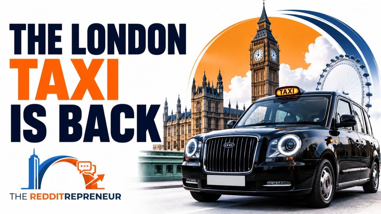 A modern autonomous London taxi surrounded by pedestrians, cyclists and other road users, representing the communities affected by robotaxis.