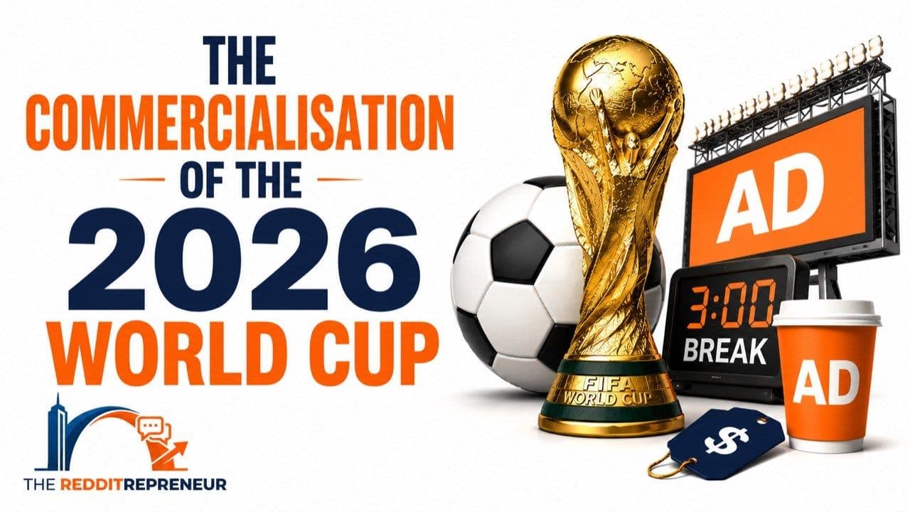 The Commercialisation of the 2026 World Cup Community Intelligence case study cover from The Redditrepreneur