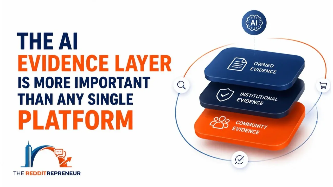 The AI Evidence Layer showing owned evidence, institutional evidence and community evidence