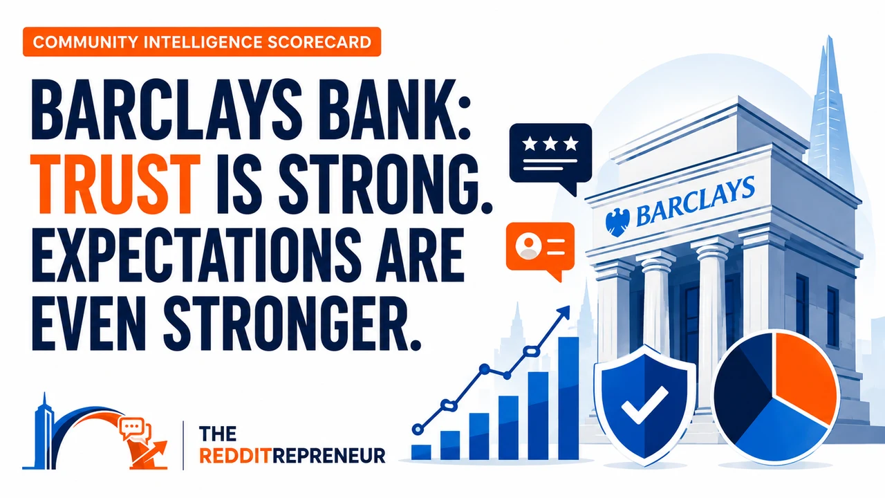 Barclays Bank Community Intelligence Scorecard cover from The Redditrepreneur